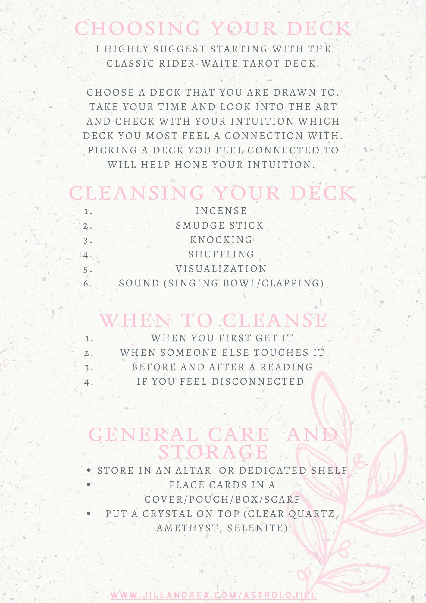 AstroloJill's All-in-one Beginner Tarot Guide