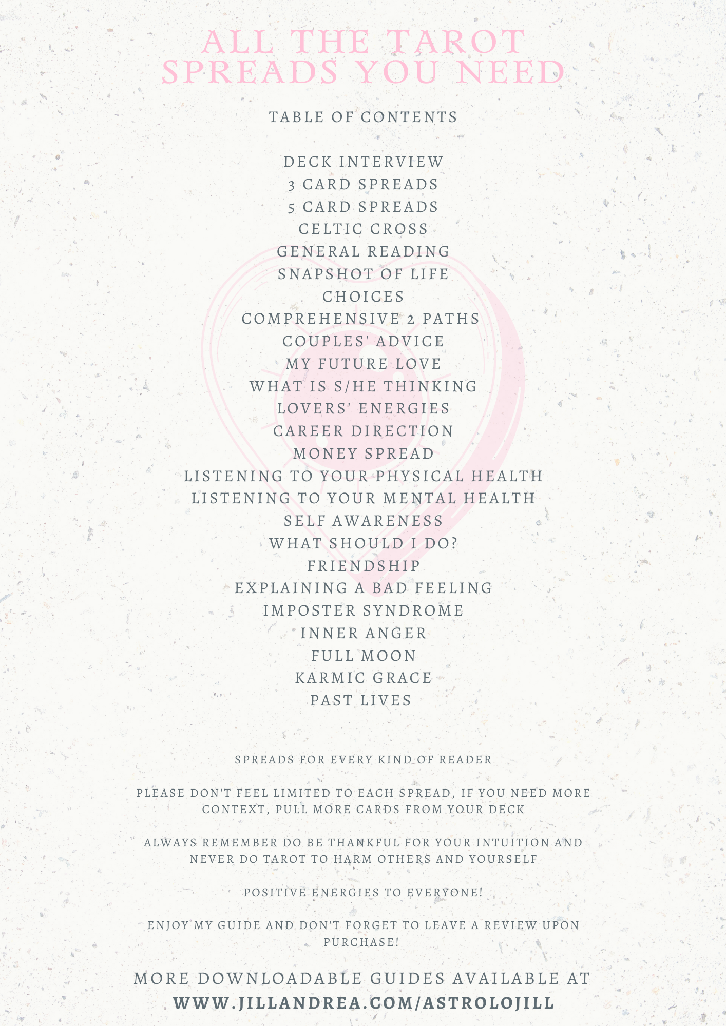 All the Tarot Spreads You Need by AstroloJill