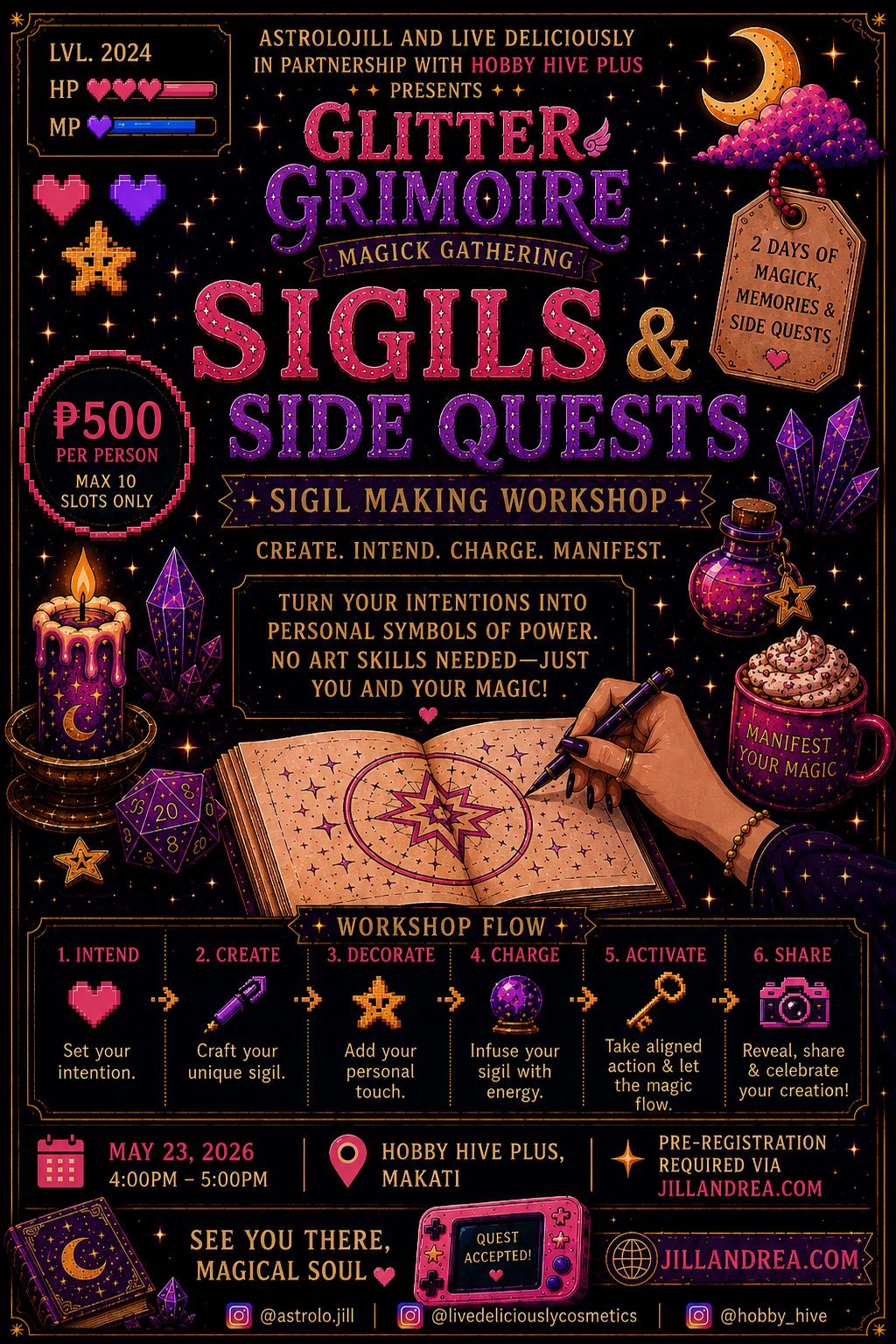 Sigils & Side Quests Workshop May 23, 2026