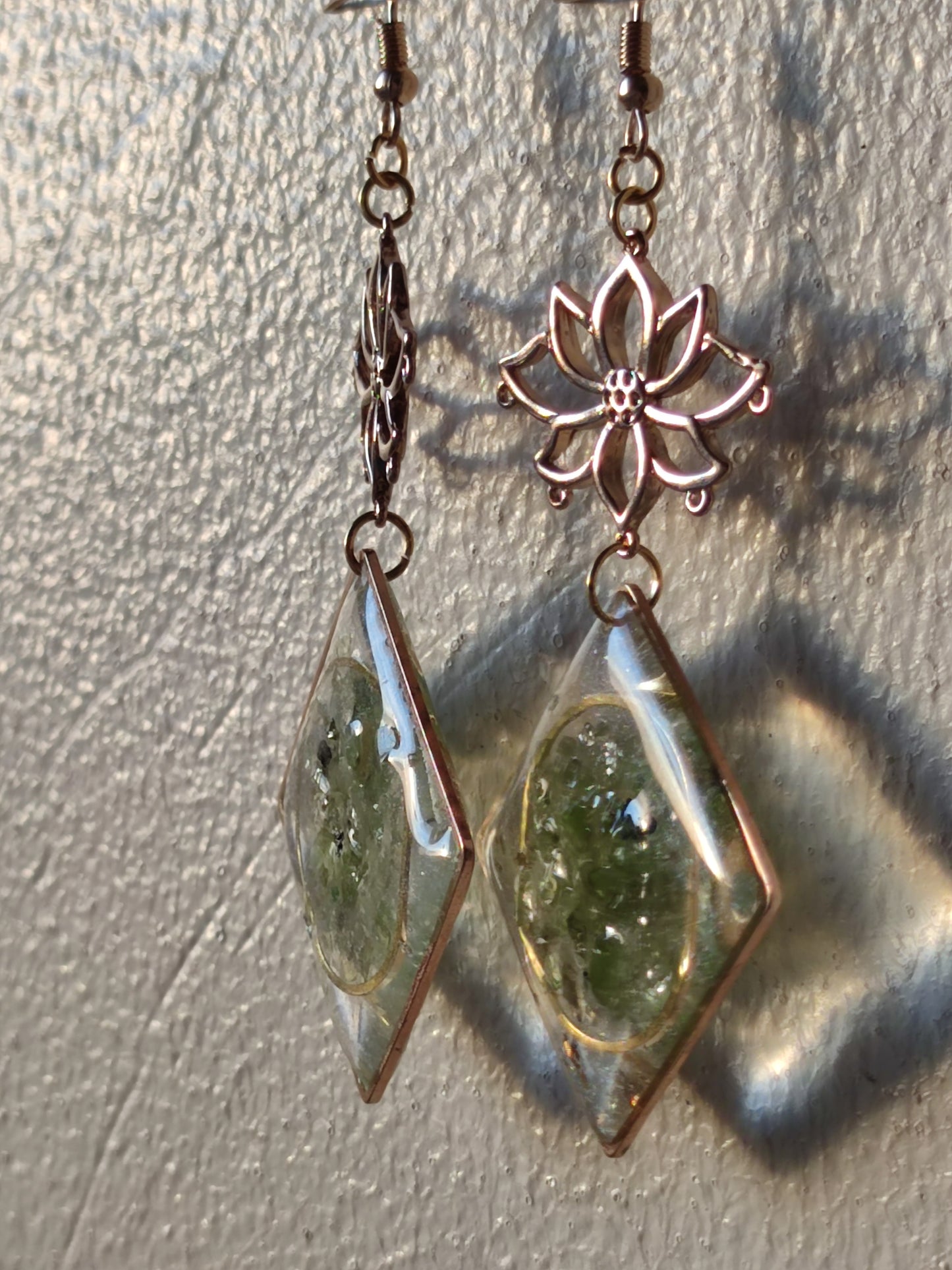 Cubic Peridot earrings
