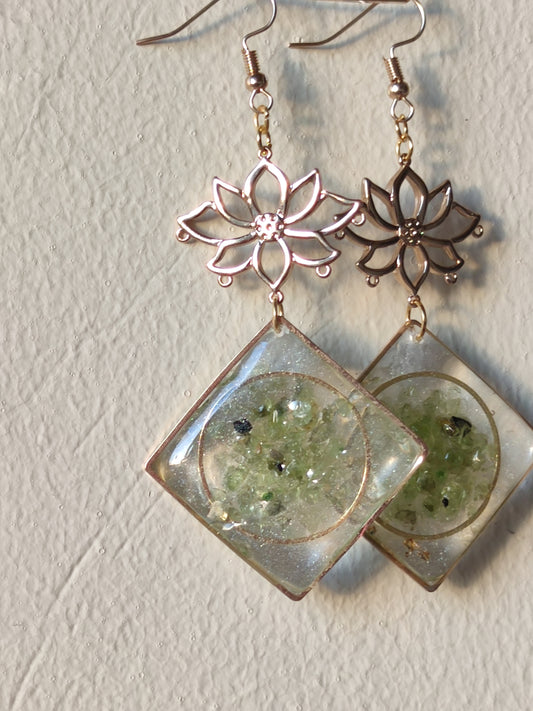 Cubic Peridot earrings