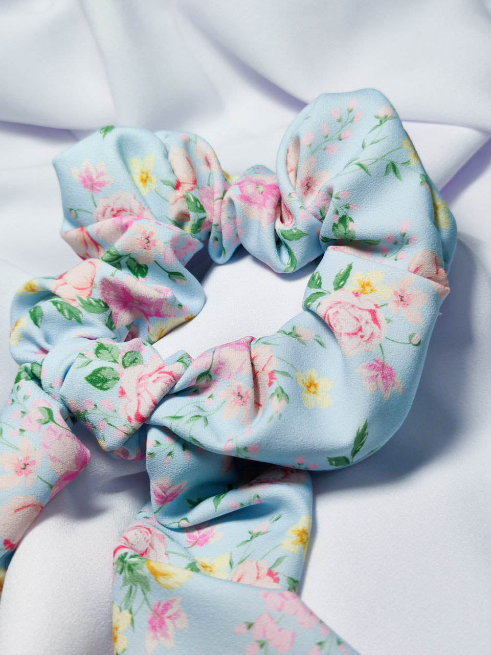 Spring Floral Scrunchie