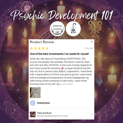 Psychic Development 102 class (on site) (2ND BATCH)