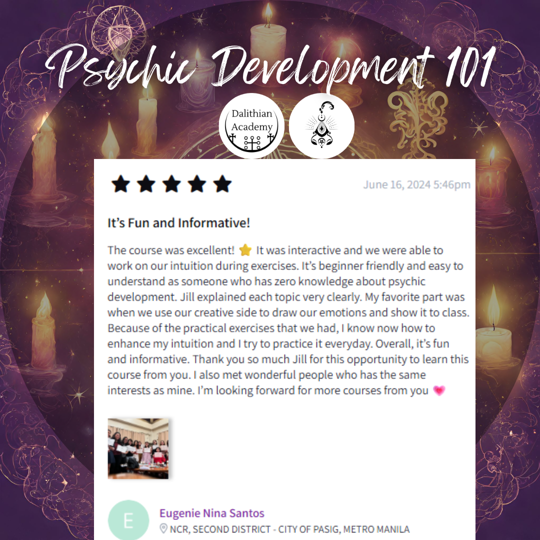 Psychic Development 102 class (on site) (2ND BATCH)