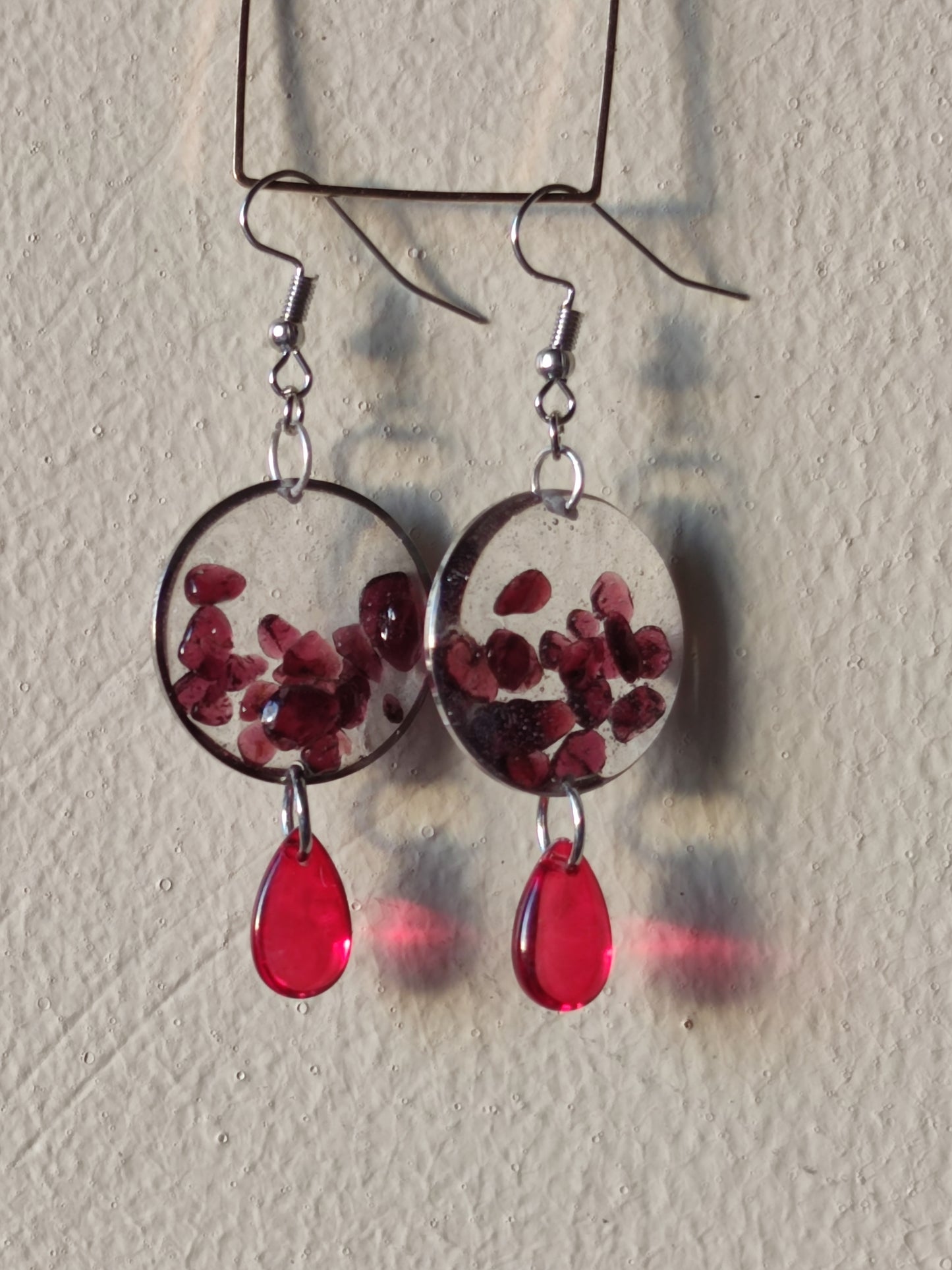 Goddess Persephone`s Pomegranate Inspired Earrings