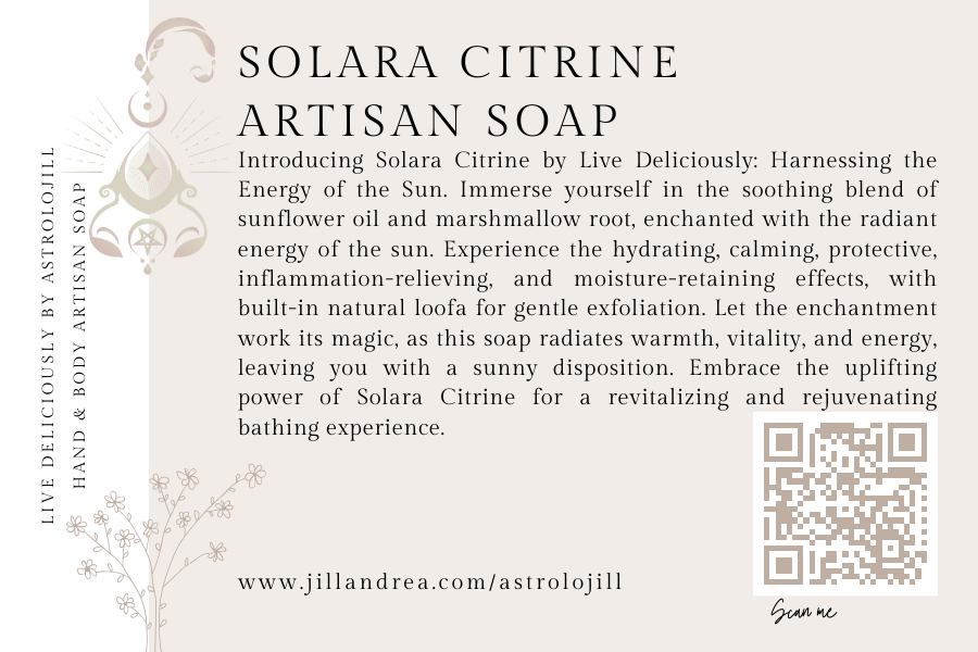 Solara Citrine Artisan Soap