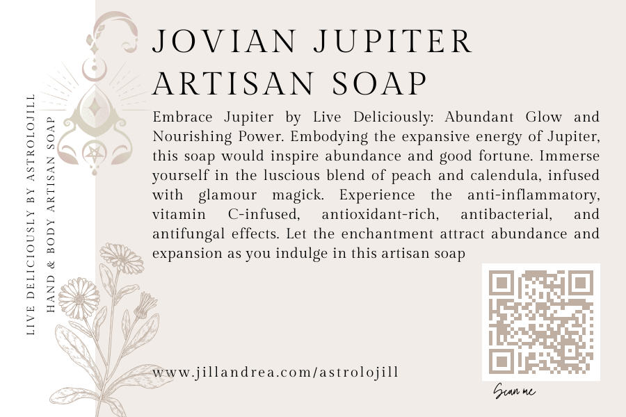 Jovian Jupiter Artisan Soap - AstroloJill & Live Deliciously